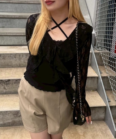 【continuer】ラッフルレースボレロカーディガン