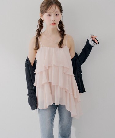 【continuer】儚げフェミニン”を叶えるティアードキャミチュニック