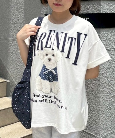 【continuer】DOGプリントBIG TEE