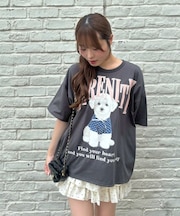 【continuer】DOGプリントBIG TEE