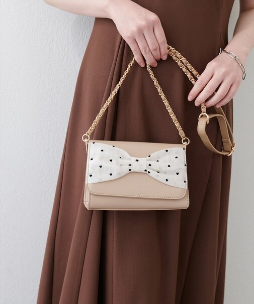 【natural couture】2WAYリボンバッグ