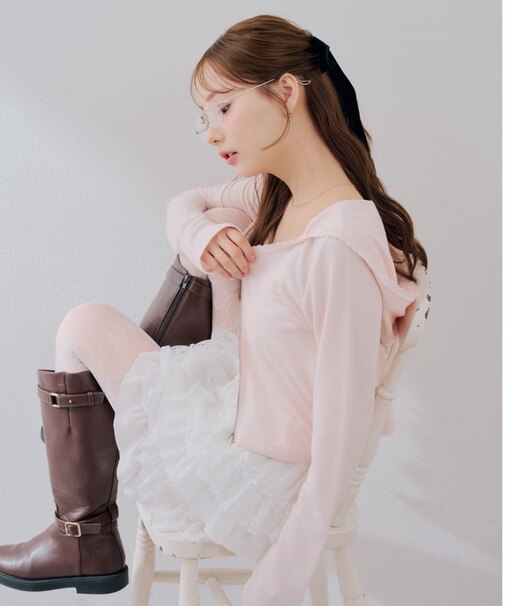 【UVカット率90％】刺しゅうUVカットスクエアパーカー