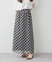 綺麗見えバイヤスチェックナロースカート