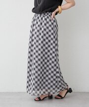 綺麗見えバイヤスチェックナロースカート