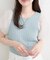 【natural couture】シアーバルーンスリーブトップス