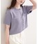 【natural couture】パール釦半袖ニットカーディガン