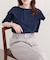 【natural couture】接触冷感マシンウォッシャブル防シワアシメネック