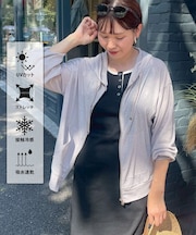 【紫外線カット率85%!!】アソートシアーZIPパーカー