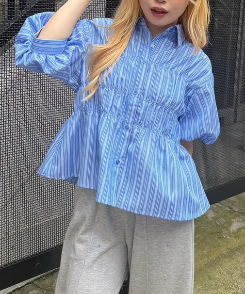 【ANOTHER BRANCH】シャーリングパフスリーブブラウス