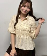 【ANOTHER BRANCH】シャーリングパフスリーブブラウス