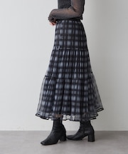 【縦ラインで細見え】品よく纏う大人のプリーツチュールスカート