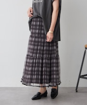 【縦ラインで細見え】品よく纏う大人のプリーツチュールスカート