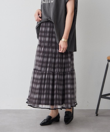 【縦ラインで細見え】品よく纏う大人のプリーツチュールスカート