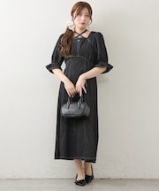 【ANOTHER BRANCH】【丈違い】ホルター付ウエスト切り替えワンピース