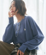 【U.S. POLO ASSN.】スエットライクニットプルオーバー