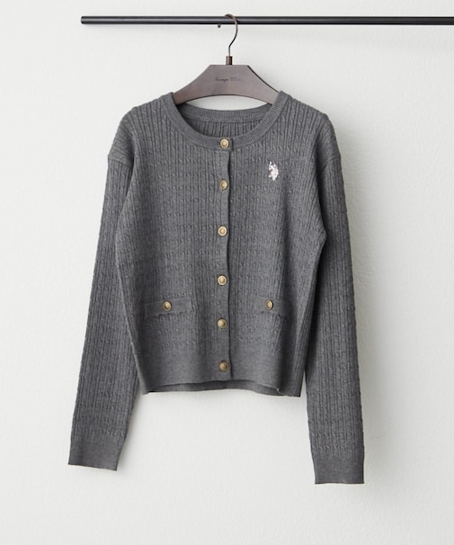 【U.S. POLO ASSN.】ケーブルニットカーディガン