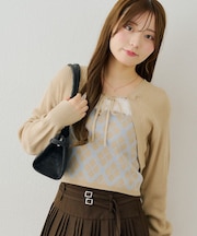 【continuer】フェイクファー付キャミ&ボレロニットセット