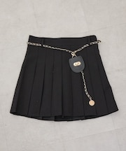 【continuer】チャーム付プリーツミニスカート