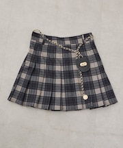 【continuer】チャーム付プリーツミニスカート
