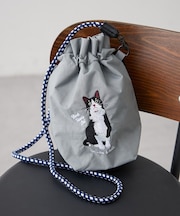 アニマル刺繍コードショルダー