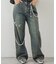 【continuer】【サイズ展開あり】リボンビジューチャーム付きワイドパンツ