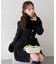【continuer】フェイクファー付2wayミドルコート