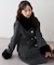 【continuer】フェイクファー付2wayミドルコート