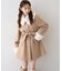 【continuer】フェイクファー付2wayミドルコート