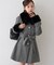 【continuer】フェイクファー付2wayミドルコート