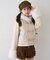 【continuer】フェイクファー付ショートダッフルコート