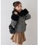 【continuer】フェイクファー付ショートダッフルコート