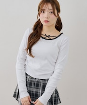 【continuer】配色リボンドロストロンTee