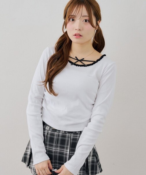 【continuer】配色リボンドロストロンTee