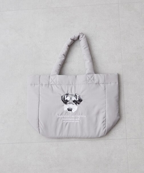 アニマル刺繍パフトート
