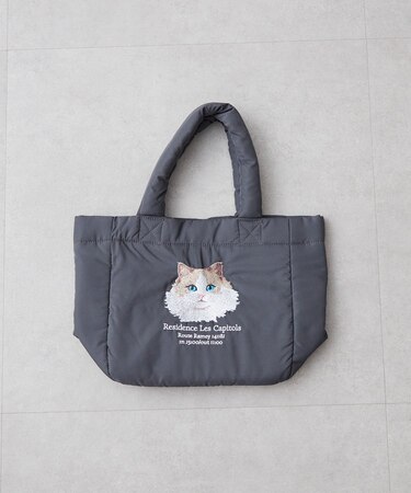 アニマル刺繍パフトート