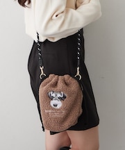 ボア刺繍コードショルダー
