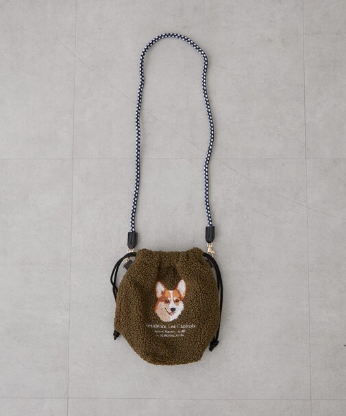 ボア刺繍コードショルダー