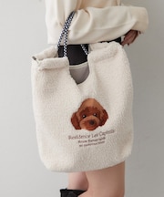 ボア刺繍コードトート