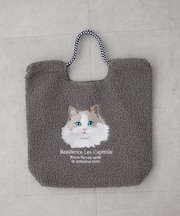 ボア刺繍コードトート