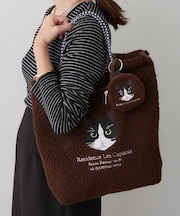 ボア刺繍コードトート