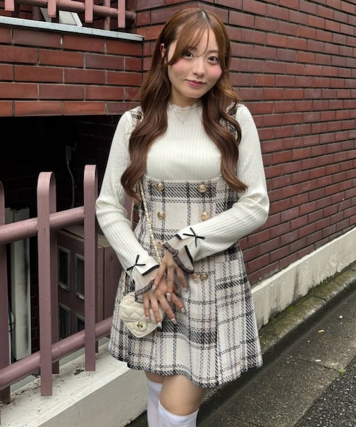 【continuer】バックレースアップミニワンピース