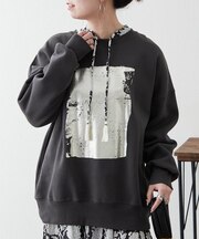 箔プリントBIGプルオーバー