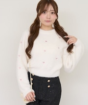 【ANOTHER BRANCH】ハート刺繍フェザーニット