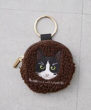 【人気シリーズ！】アニマル刺繍ボア丸ポーチ
