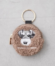 【人気シリーズ！】アニマル刺繍ボア丸ポーチ