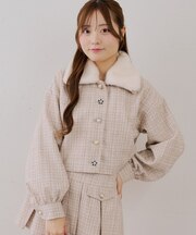 【ANOTHER BRANCH】ラメツイードフェイクファーファー付ジャケット