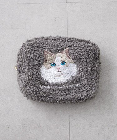 【人気シリーズ!】アニマルボア刺繍ポーチ
