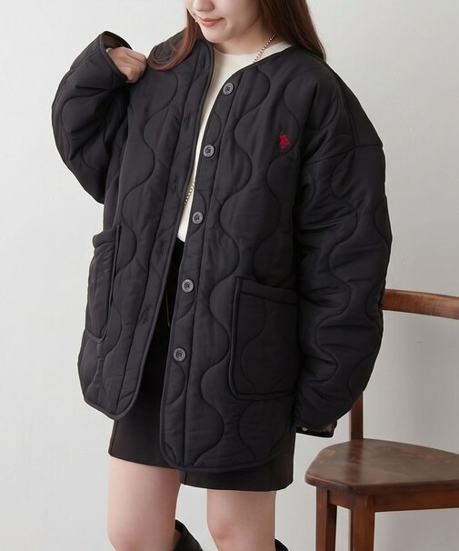 【US. POLO ASSN.】配色キルティングブルゾン