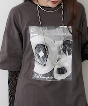 袖レース転写大人Tシャツ