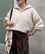 柔らかな肌さわり、ヤクタッチハーフジップニット